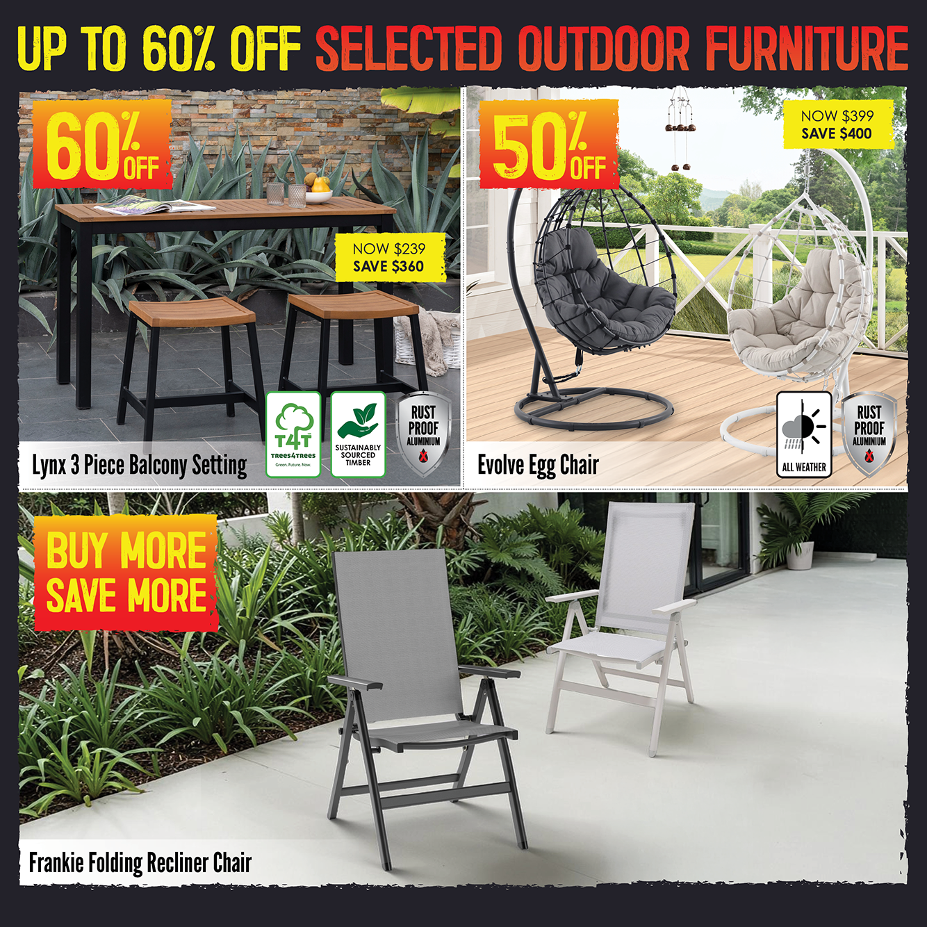Up To 60% Off Selected Outdoor Furniture | Shop Now